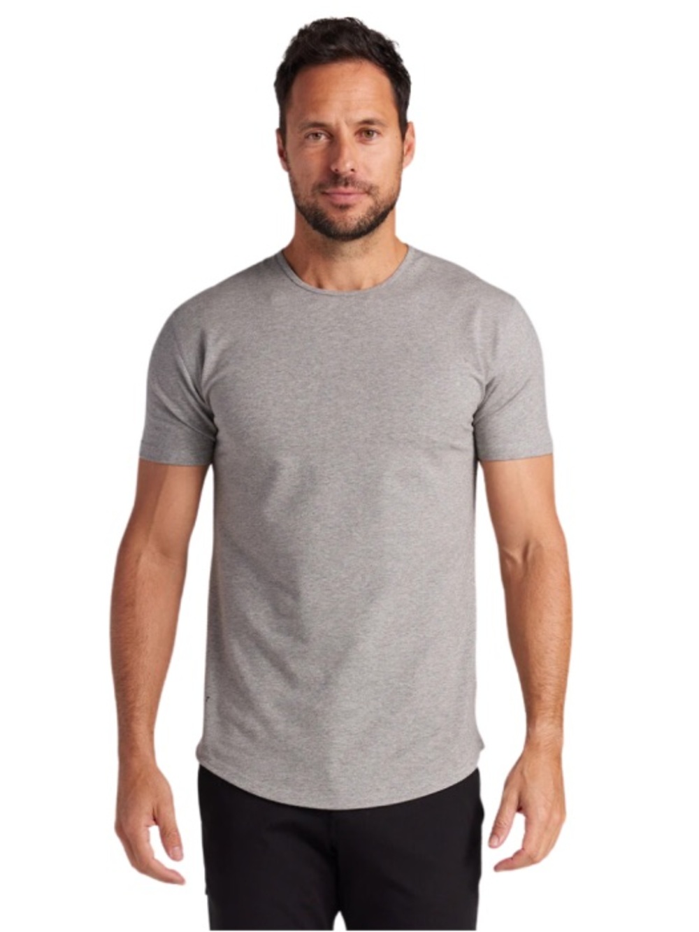 BYLT Drop Cut Short Sleeve Mens Shirt T-Shirt Lux Gray Grey Medium NEW READ
